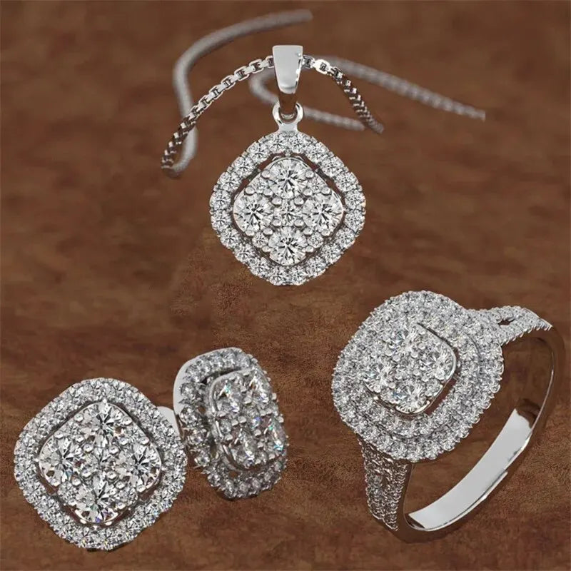 Eight Hearts & Arrows Ring, Earrings & Necklace Set | Nixie Jewelry Gift Set Nixie