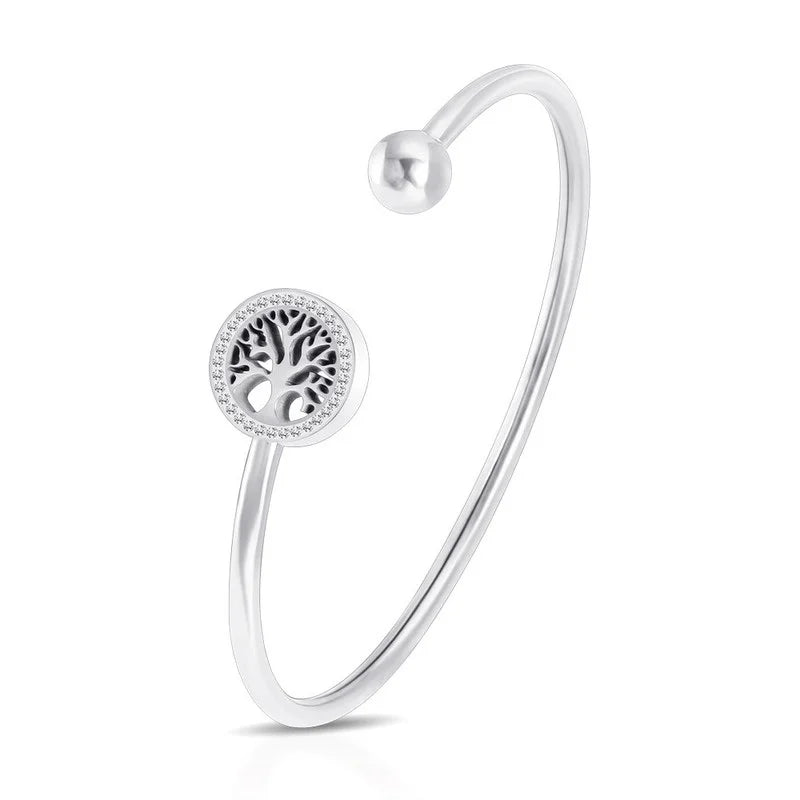 Tree of Life Adjustable Crystal Zircon Bracelet for Women