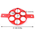 Silicone Non-Stick Pancake & Egg Maker – Red Mini Cooking Mold Silicone Cooking Mold Nixie 1PC
