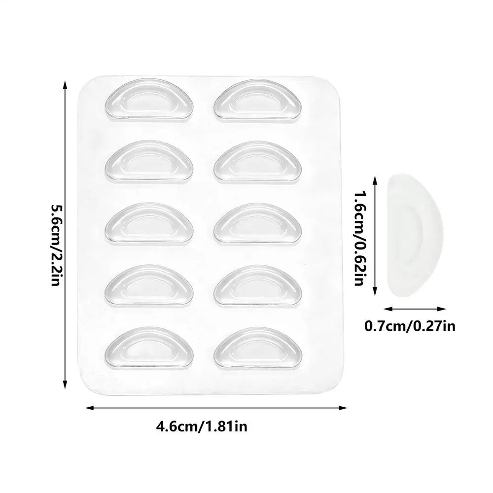 5 Pairs Silicone Glasses Nose Pads – Anti-Slip Adhesive Support Eyeglass Nose Pads Nixie White
