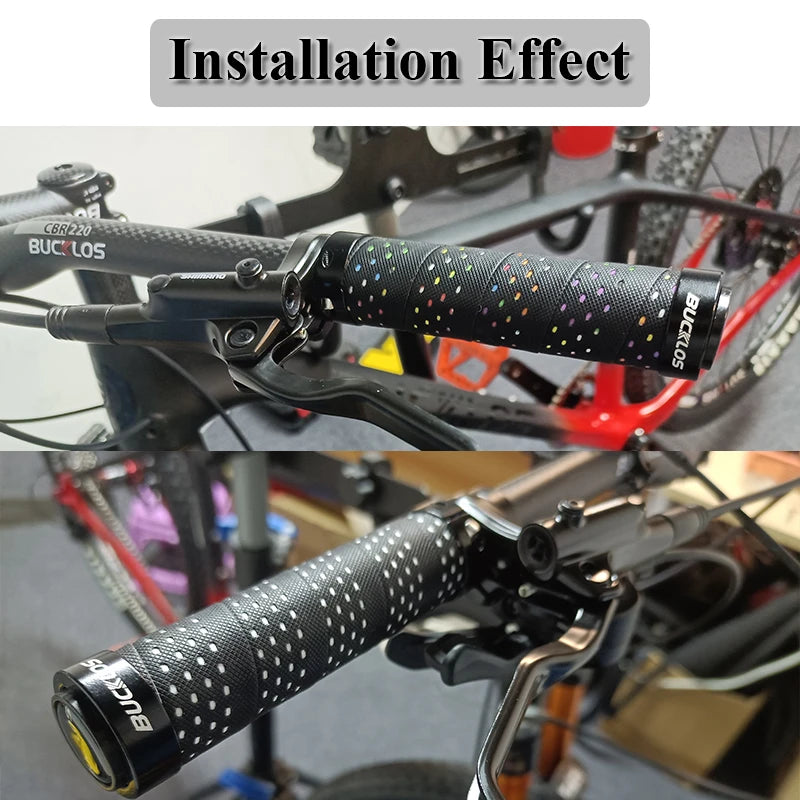 BUCKLOS MTB Bike Handlebar Grips – Aluminum Double Lock-On Bike Handlebar Grips Nixie