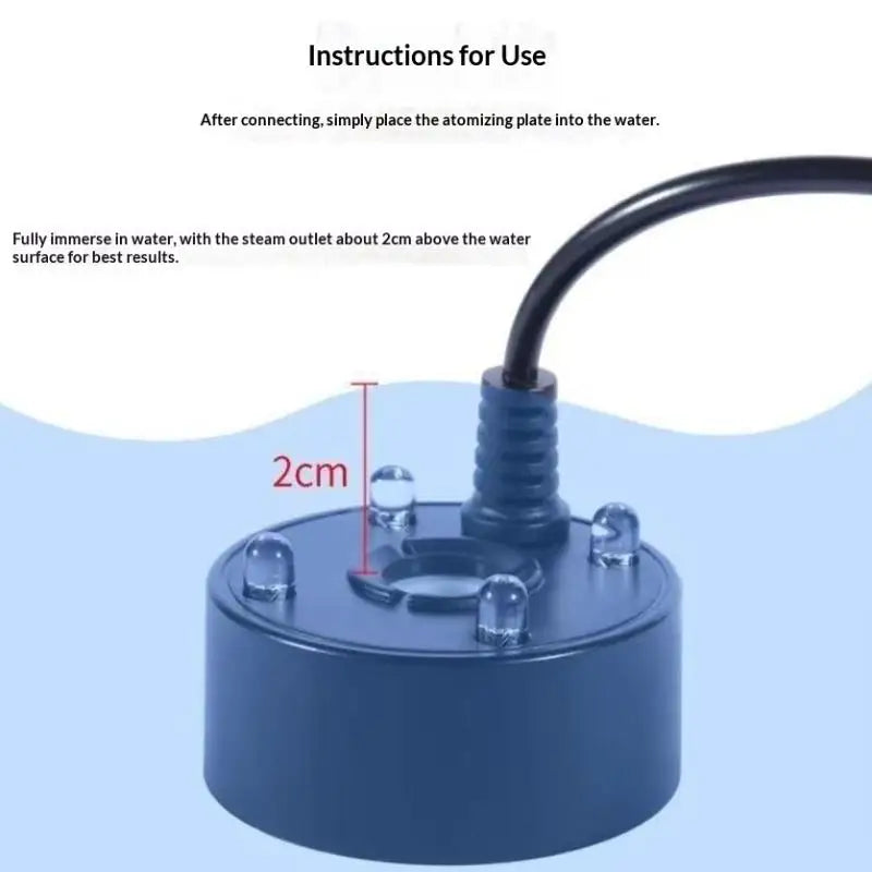 USB Ultrasonic Mist Maker Fogger with 4 LED Lights | Atomizer