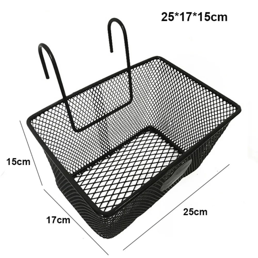 Metal Mesh Bike Front Handlebar Basket – Iron Storage Basket Bicycle Front Basket Nixie WHITE