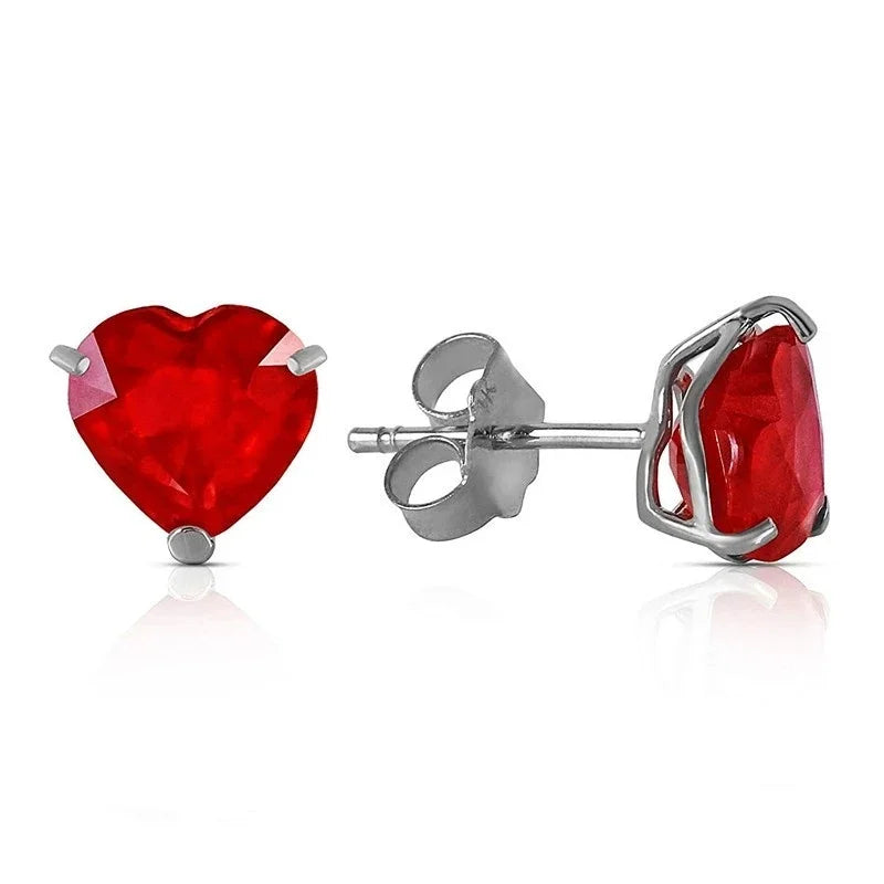 Heart-Shaped CZ Stud Earrings – Gold, Rose Gold & Silver CZ Stud Earrings Nixie