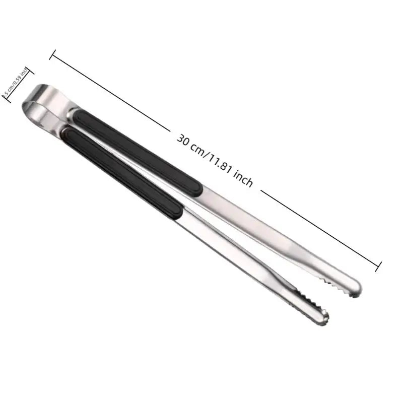 Stainless Steel BBQ Grilling Tongs – Non-Slip Grip BBQ Grilling Tongs Nixie
