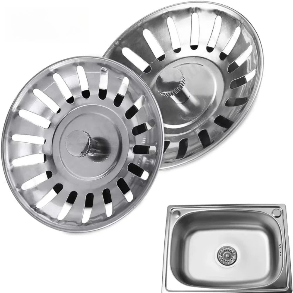 2-Pack Stainless Steel Sink Drain Strainer & Stopper 7.8cm