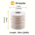 Cotton Candle Wick Roll 50m–61m | Low Smoke ECO DIY Candle Making Candle Wick Roll Nixie 24