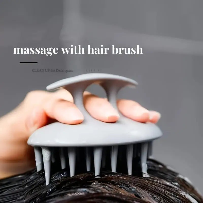 Silicone Scalp Massage Brush – Shampoo & Hair Care Tool