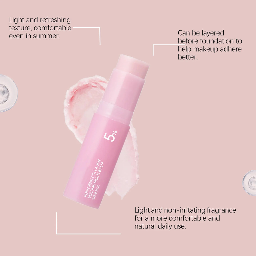 PDRN Pink Collagen Multi Balm Stick – Face, Lip & Neck Collagen Balm Stick Nixie