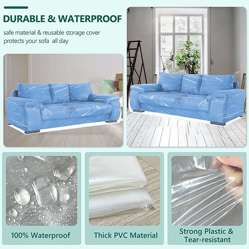 Transparent Plastic Sofa Cover – Cat & Dog Scratch Protector Sofa Protector Cover Nixie