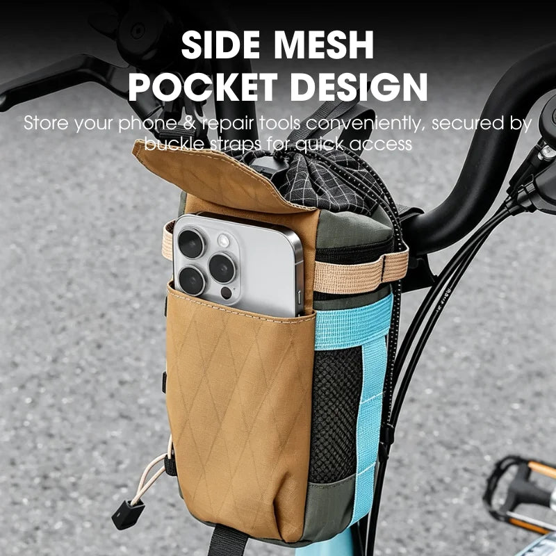 ESLNF Ultralight Bike Handlebar Water Bottle Bag | MTB Pouch Handlebar Bottle Bag Nixie