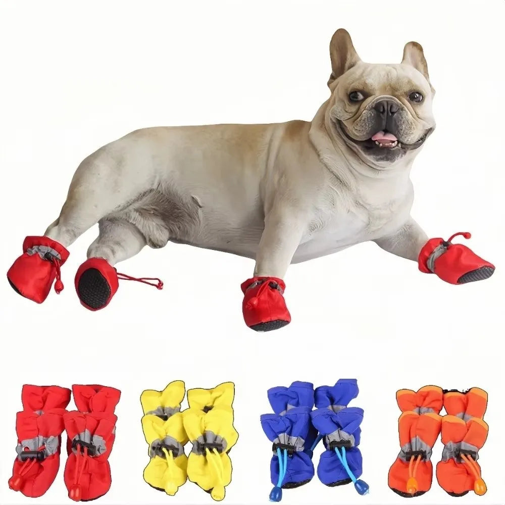 4-Pack Anti-Slip Waterproof Dog Booties for Small Dogs Dog Booties Nixie