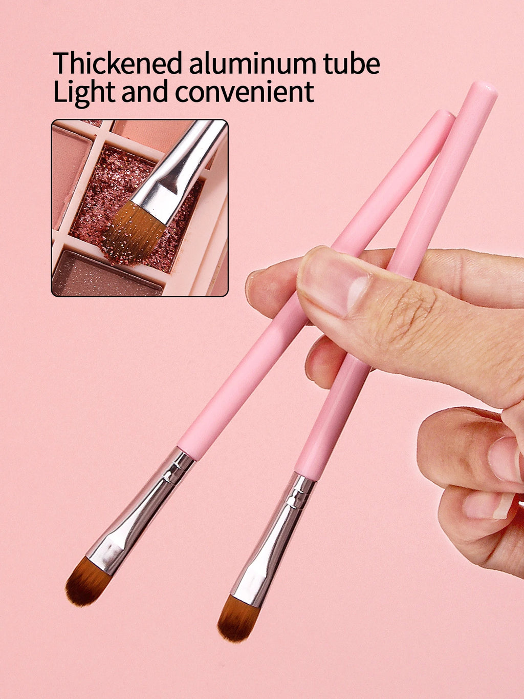 12Pcs Pink Eyeshadow & Concealer Brushes – Soft Synthetic Set Makeup Brush Set Nixie