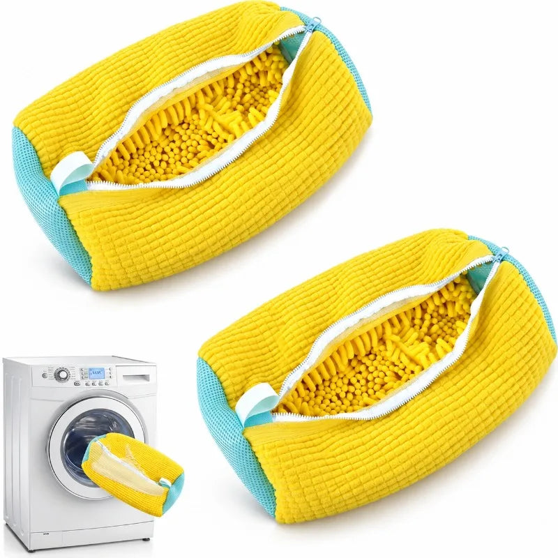 2-Pack Sneaker Washing Bags – Cotton Mesh Shoe Laundry Protector Shoe Laundry Bag Nixie