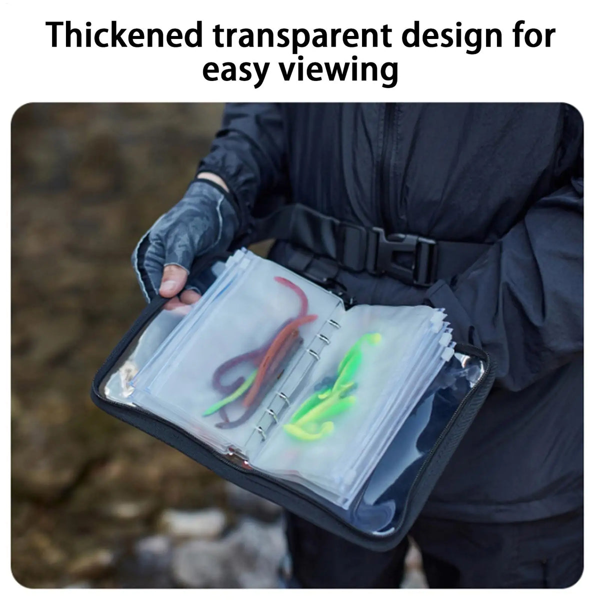 Clear Fishing Lure Bait Bag – 10-Page Transparent Tackle Organizer Fishing Tackle Bag Nixie
