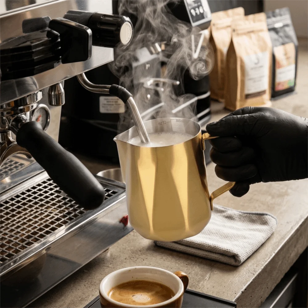 Nixie 350ml Stainless Steel Milk Frothing Pitcher – Latte Art Milk Frothing Pitcher Nixie
