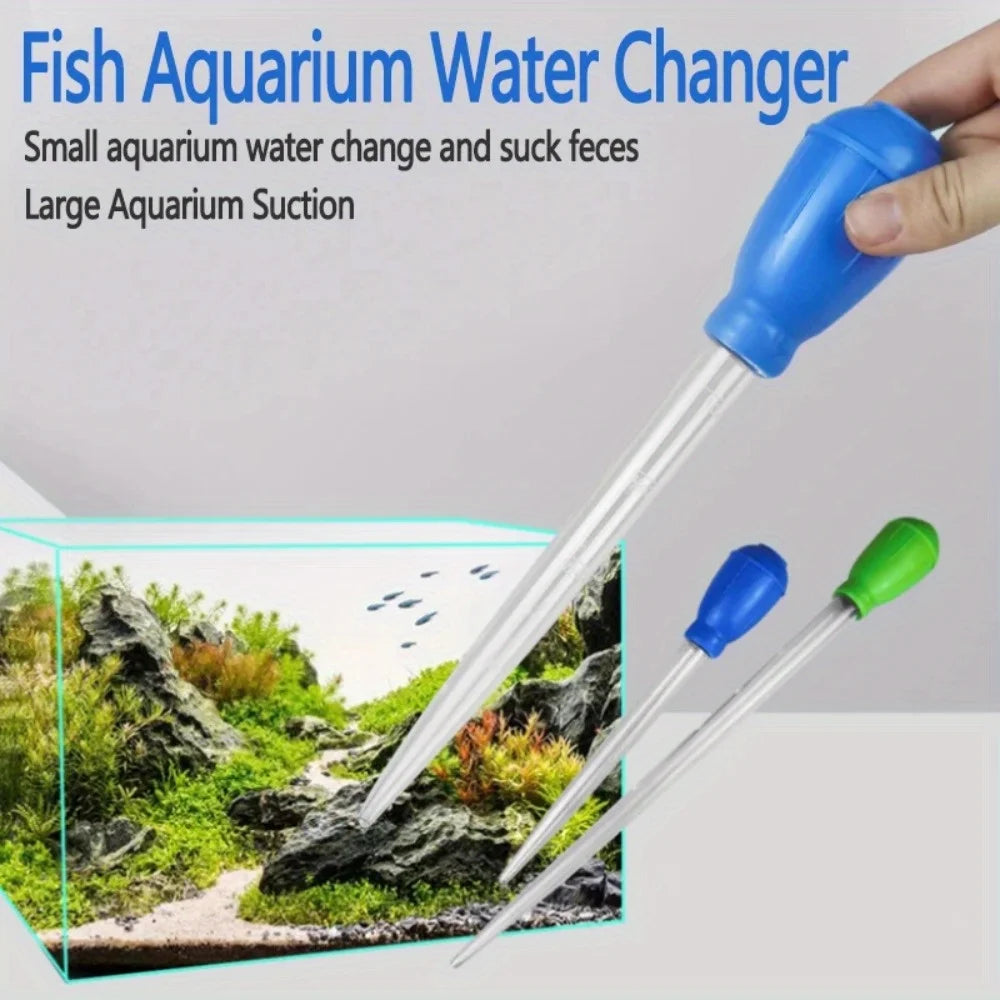 Aquarium Vacuum Cleaner Extended Straw Water Exchanger Tool