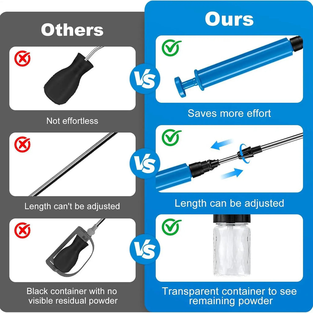 Handheld Powder Duster Applicator & Telescopic Pollinator Tool