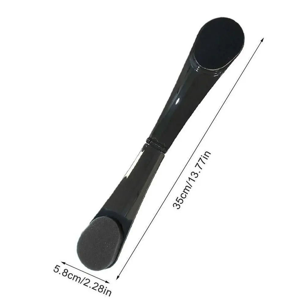 Foldable Back Lotion Applicator Brush – Long Handle Velvet Sponge