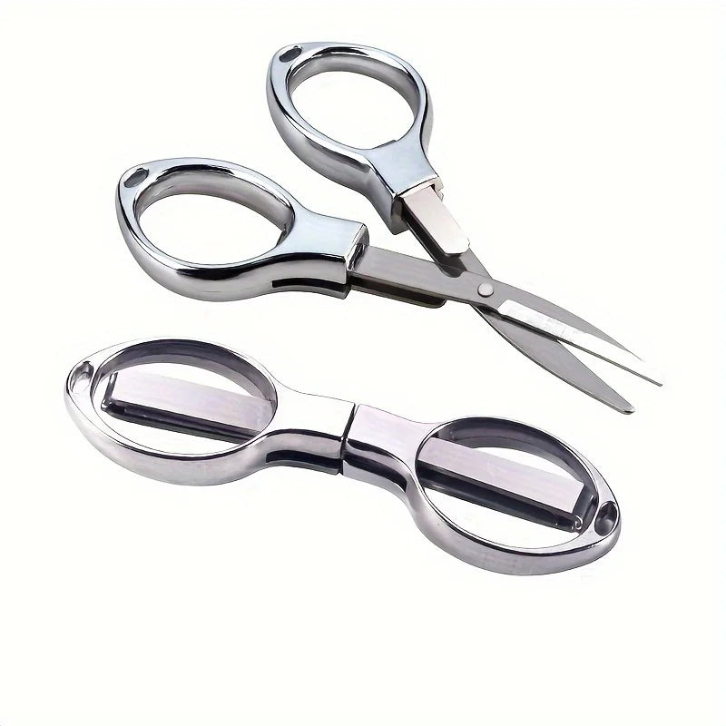 Folding Stainless Steel Scissors – Portable Retractable Travel Tool Folding Scissors Nixie