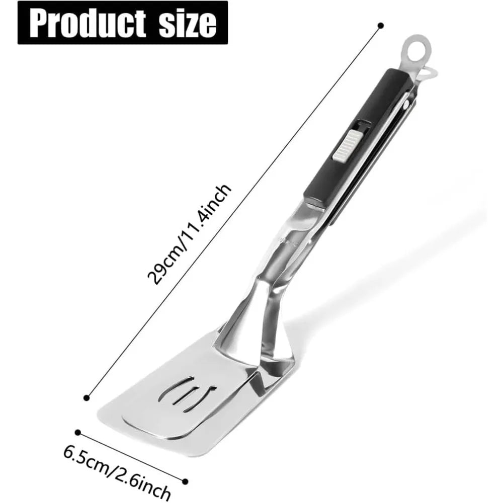 Stainless Steel Fish Spatula & Food Tongs – FEB.WIND Kitchen Cooking Tongs Nixie