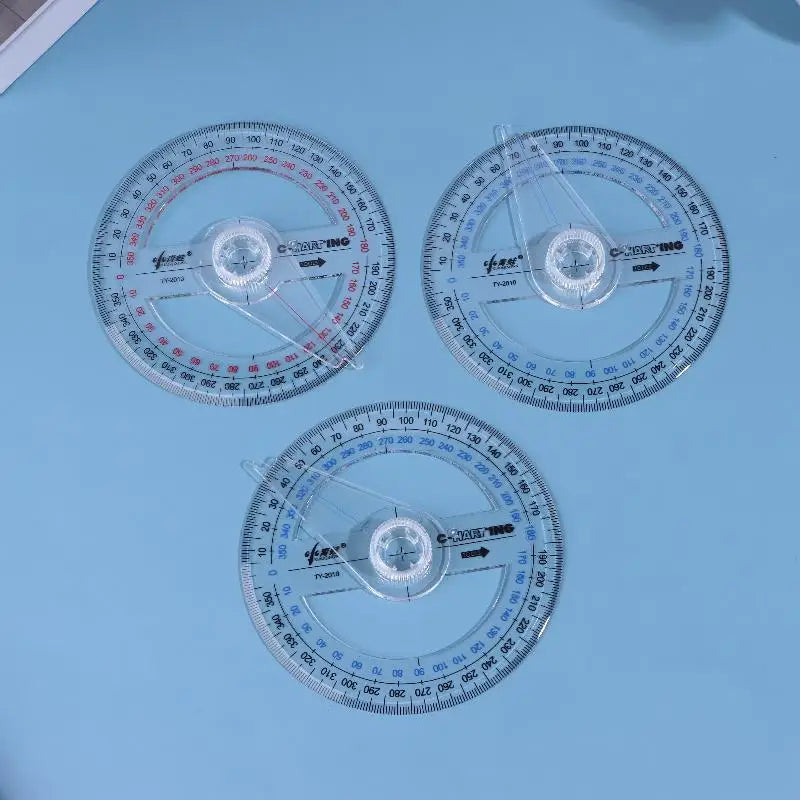 360° Circle Protractor Geometry Tool – 1, 3 or 5 Pack