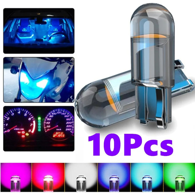 10pcs T10 W5W COB LED Bulbs 6000K White 12V – License Plate & Dome Automotive LED Bulbs Nixie pink 10pcs