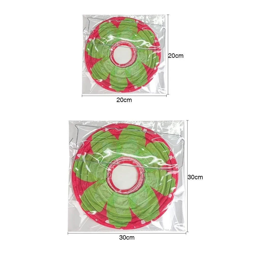 3D Strawberry Paper Lanterns – Handheld Kids Party Decor Paper Party Lantern Nixie