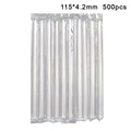 500Pcs Clear Pointed-Tip Disposable Plastic Drinking Straws