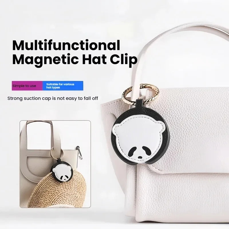 Panda Magnetic Hat Clip – Portable Travel Hook for Bags Magnetic Hat Clip Nixie