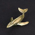 Mini Solid Brass Whale Statue – Vintage Rustic Sea Figurine Brass Figurine Statue Nixie A1