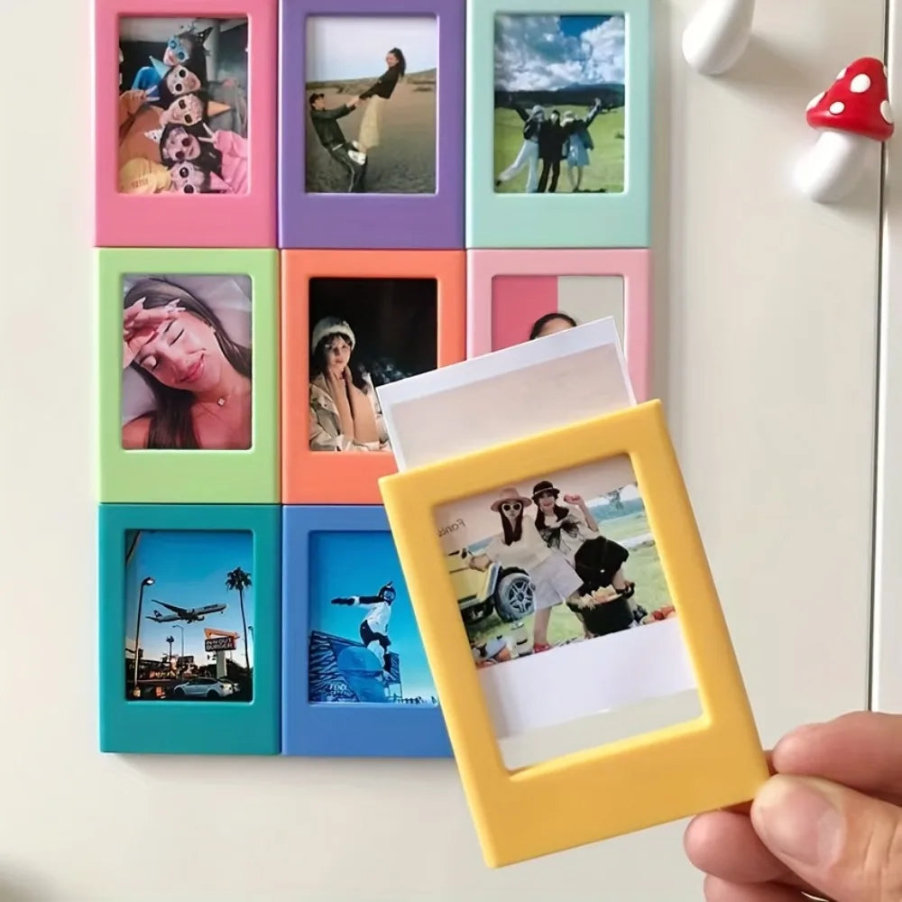 6-Pack Colorful 3-Inch Magnetic Photo Frames for Instax Magnetic Photo Frames Nixie