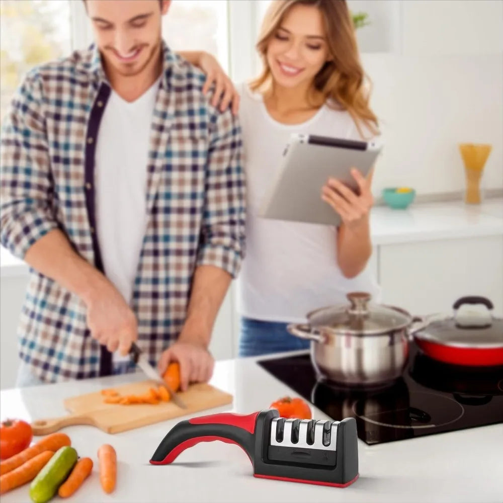 FEB.WIND Stainless Steel Kitchen Knife Sharpener Kit