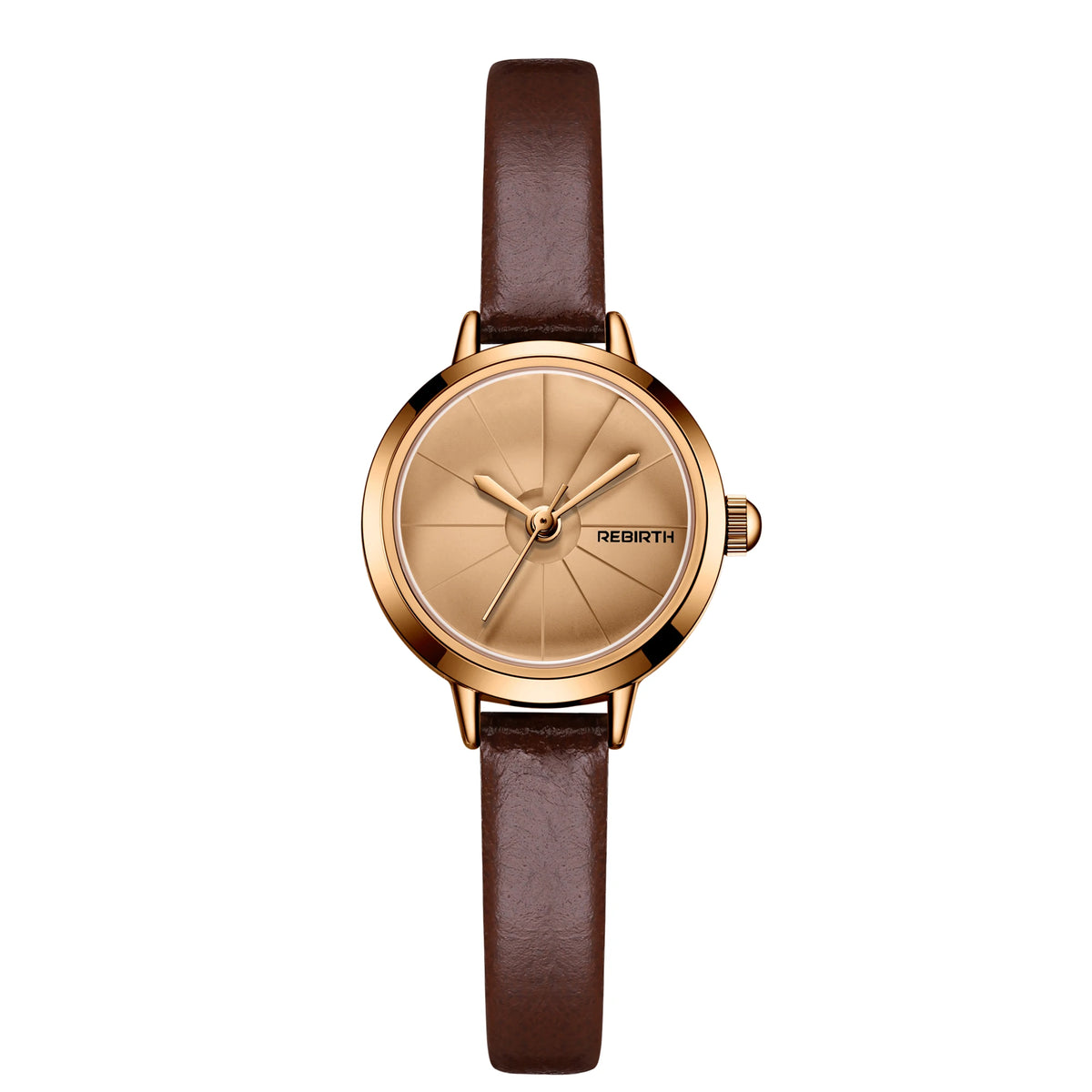 REBIRTH Retro Quartz Watch – Leather Band, Compact Daily Wear Quartz Wrist Watch Nixie