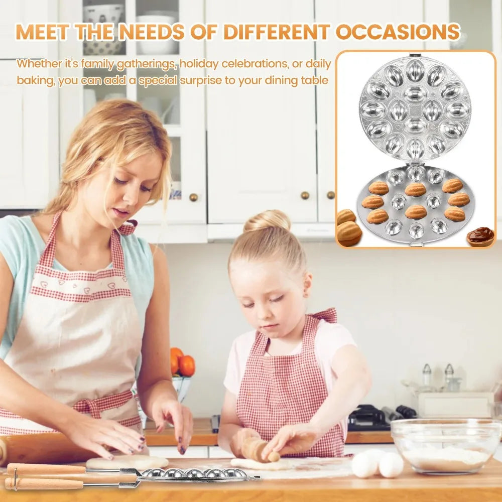 Walnut Cookie Mold – Nonstick Pastry & Candy Baking Tool