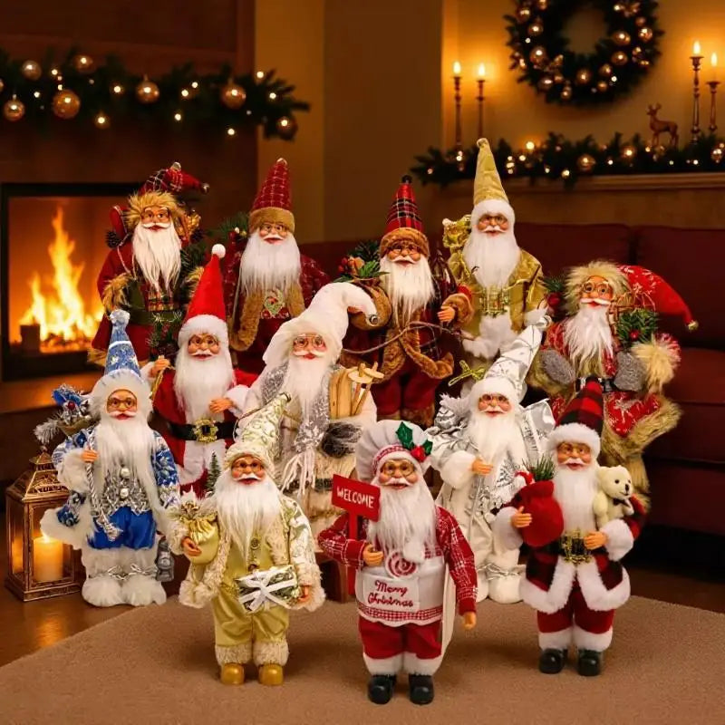 Santa Claus Standing Figurine – 12" Christmas Décor Ornament Christmas Figurine Nixie