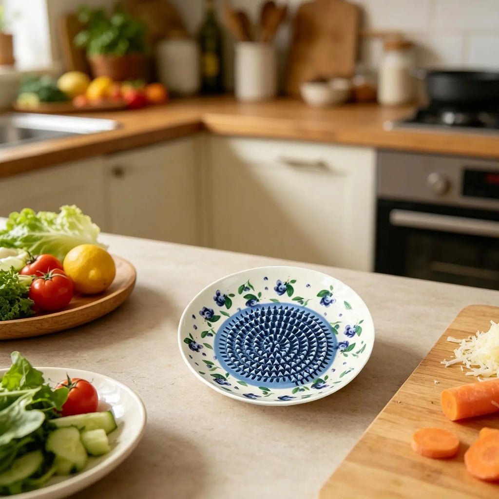 Ceramic Garlic & Ginger Grater Plate – 2-in-1 Kitchen Tool Ceramic Grater Plate Nixie