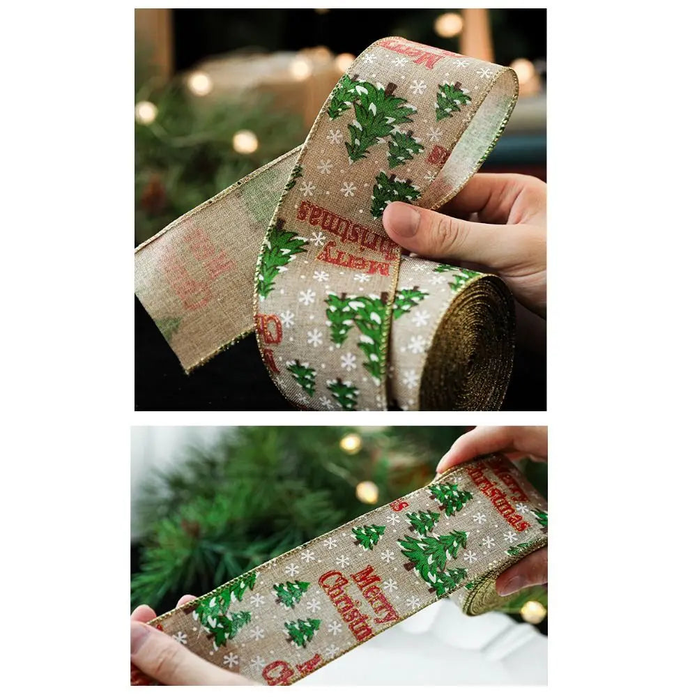 Christmas Red Burlap Ribbon 2M – DIY Festive Craft Ribbon Craft Ribbon Nixie
