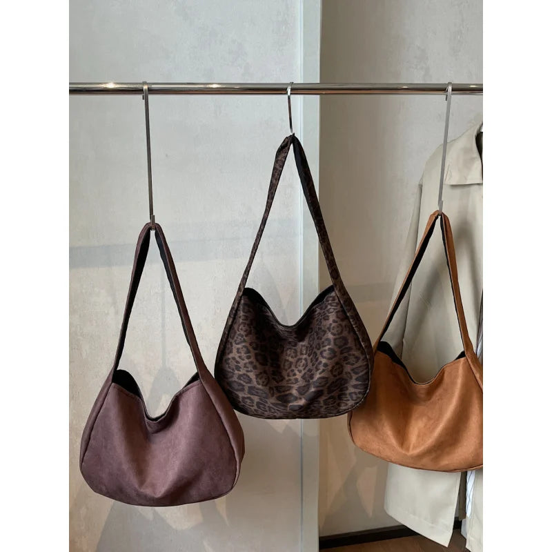 Women's Faux Suede Shoulder Bag – Casual Dumpling Underarm Bag Shoulder Handbag Nixie