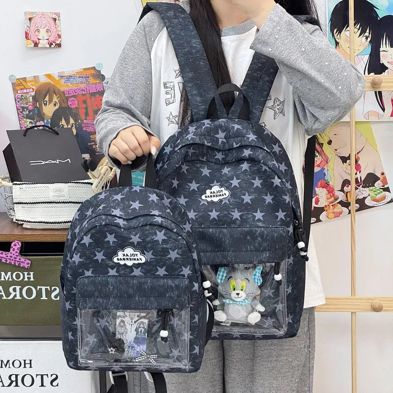 Korean Style School Backpack for Teen Girls – Lightweight Nylon School Backpack Nixie