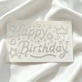 3D Birthday Rhinestone Stickers – Hearts, Stars & Silver Letters Decorative Craft Stickers Nixie Birthday