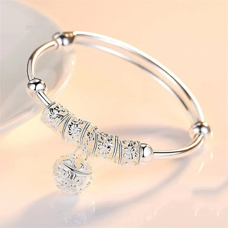 Silver Plated Beaded Bracelet – Boho Bells & Ethnic Style Fashion Bracelet Nixie Picture section