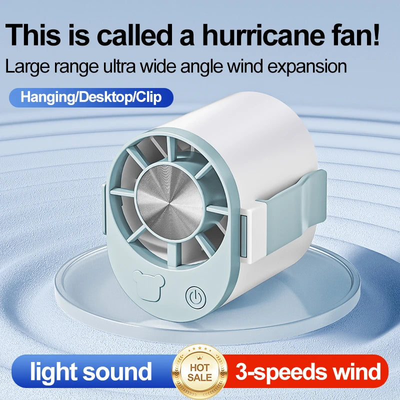 Nixie Hanging Waist Fan USB Rechargeable Portable Mini Fan Portable Waist Fan Nixie