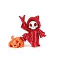 Halloween Skeleton Grim Reaper Figurine with Pumpkin | 3D Print Halloween Figurine Nixie A2