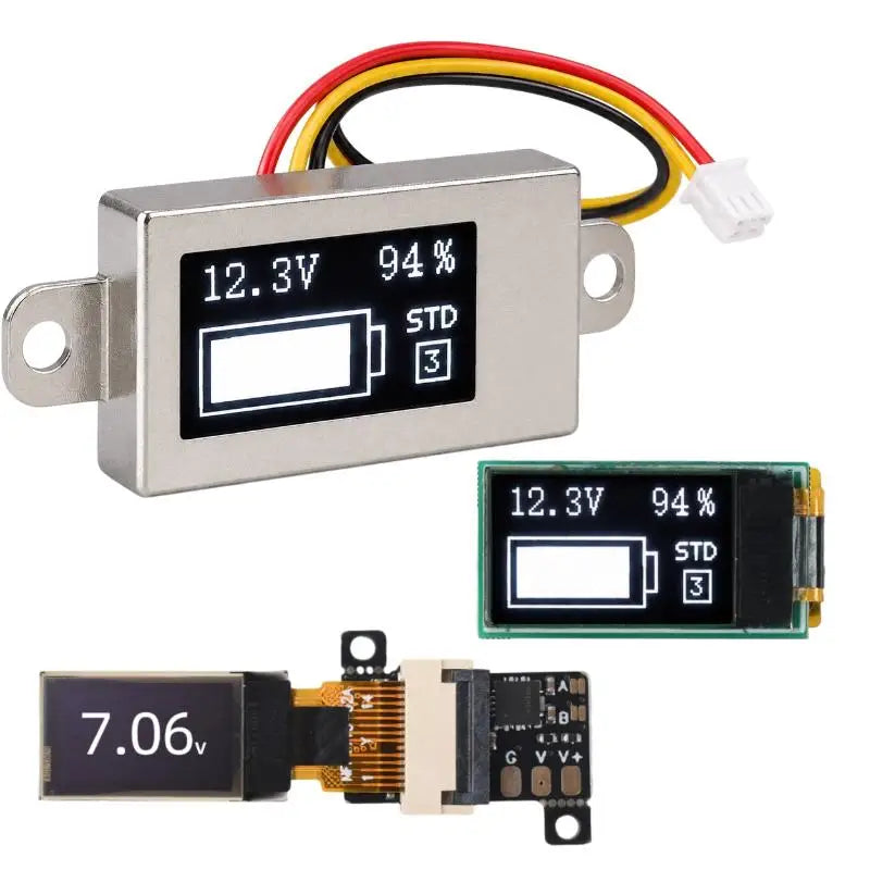 OLED Digital Voltmeter DC 0-30V | 1-6S Battery Level Tester Digital Voltmeter Nixie