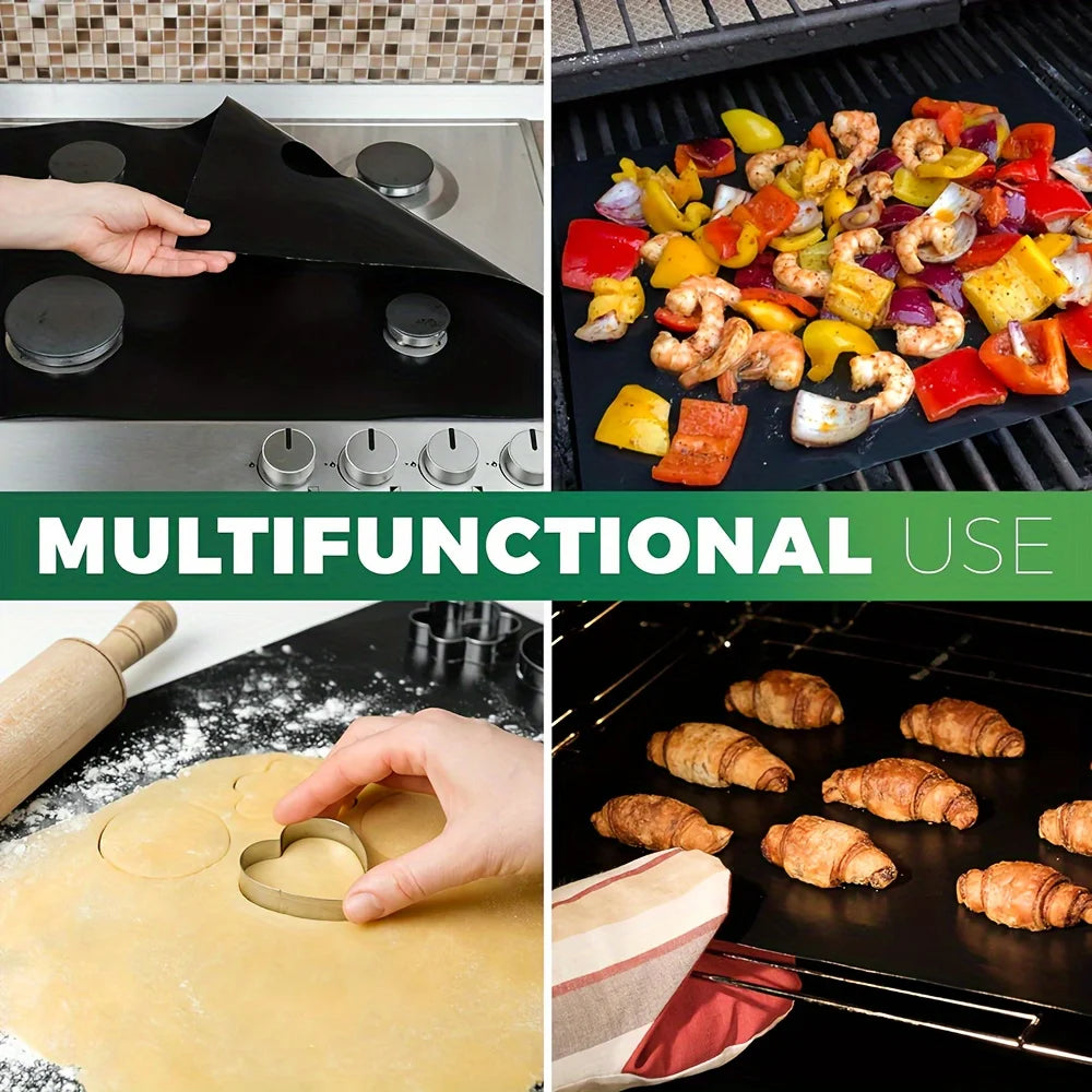 Reusable Non-Stick BBQ Grill Mats & Oven Liners – 1-5 Pcs BBQ Grill Mat Nixie