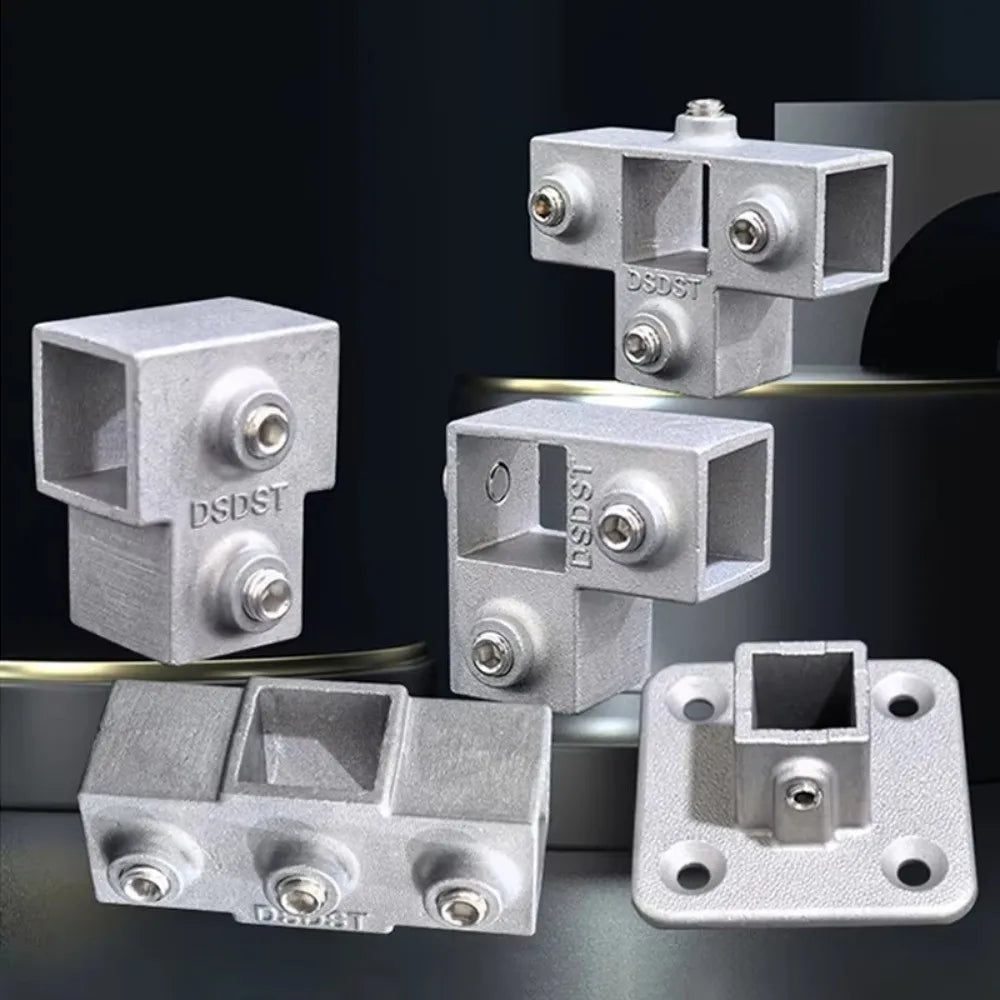 Aluminum Alloy Square Tube Elbow Connector 20/25/30mm Pipe Tube Connector Nixie