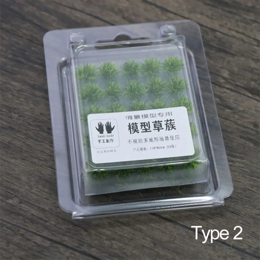 50PCS 5mm Miniature Grass Tufts – Model Railway Scenery & Diorama Miniature Scenery Tufts Nixie type 2