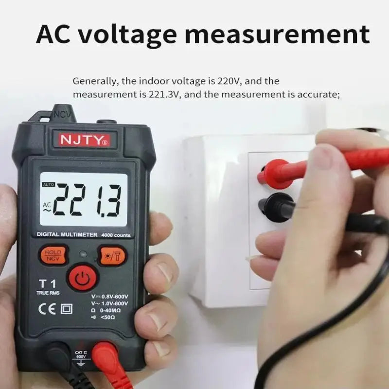 Smart Mini Digital Multimeter – Auto Range, RMS & NCV Tester