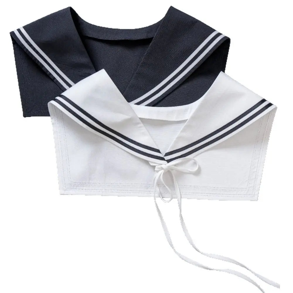 Sailor Detachable Fake Collar Scarf – Black & White | Nixie Detachable Fake Collar Nixie